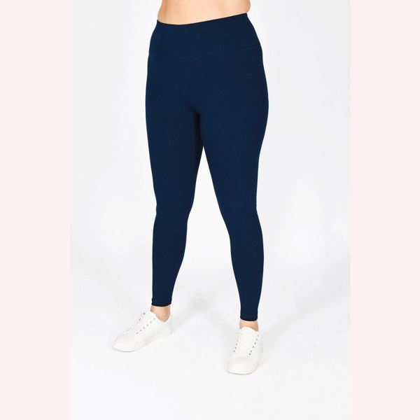 Immagine di NAVY BLUE COTTON LEGGING - HIGH WAISTED